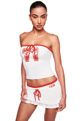 MICHELLE BOOB TUBE - WHITE