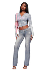 BLARE TRACKPANT - DENIM TROMPE L'OEIL