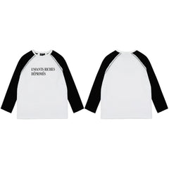 American ERD melancholy rich second-generation trendy brand cleanfit hem rolled edge long sleeved Vibe high street T-shirt couple style (19)