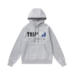 Trapstar autumn and winter casual sports suit hooded sweatshirt pants pullover simple letter drawstring top pants (3)