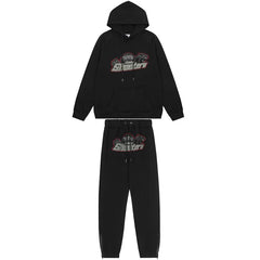 American tide trapstar blue gray tiger head gradient towel embroidered men's and female couple sweater trousers casual set (2)