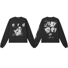 American ERD melancholy rich second-generation trendy brand cleanfit hem rolled edge long sleeved Vibe high street T-shirt couple style (4)