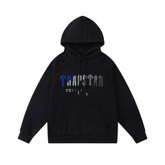 Trapstar autumn and winter casual sports suit hooded sweatshirt pants pullover simple letter drawstring top pants (10)