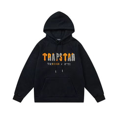 Trapstar autumn and winter casual sports suit hooded sweatshirt pants pullover simple letter drawstring top pants (9)