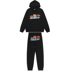 American tide trapstar blue gray tiger head gradient towel embroidered men's and female couple sweater trousers casual set (6)