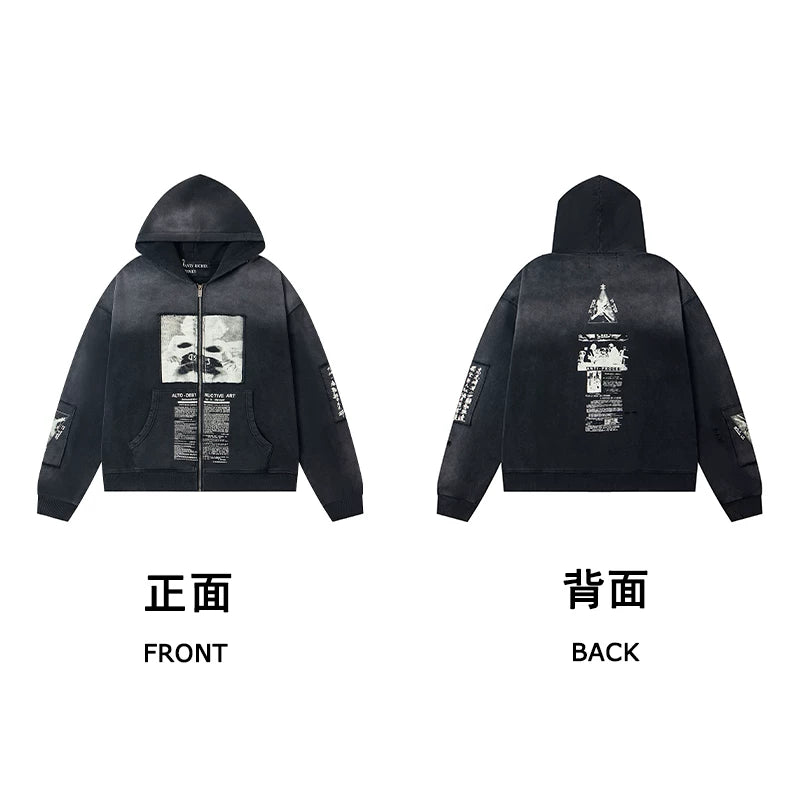 Erd hooded sweatshirt melancholic rich second-generation versatile loose hoodie trendy ins autumn/winter 2025 new European and American fashion brand (52)