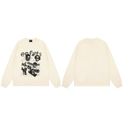 American ERD melancholy rich second-generation trendy brand cleanfit hem rolled edge long sleeved Vibe high street T-shirt couple style (17)