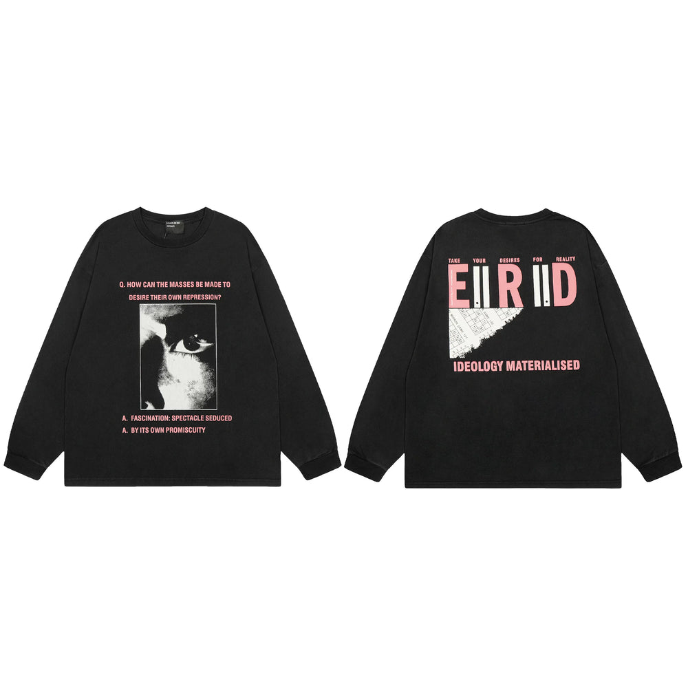 American ERD melancholy rich second-generation trendy brand cleanfit hem rolled edge long sleeved Vibe high street T-shirt couple style (27)
