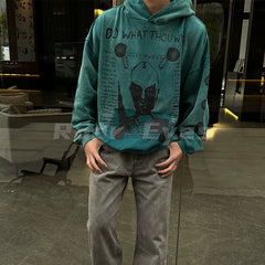 Roaring little eyes ERD24SS melancholic rich second-generation washed cracked NTR alien Tauren hoodie