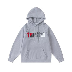 Trapstar autumn and winter casual sports suit hooded sweatshirt pants pullover simple letter drawstring top pants (12)