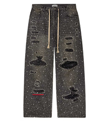 Vale Forever Iced Out Denim Pants — Black