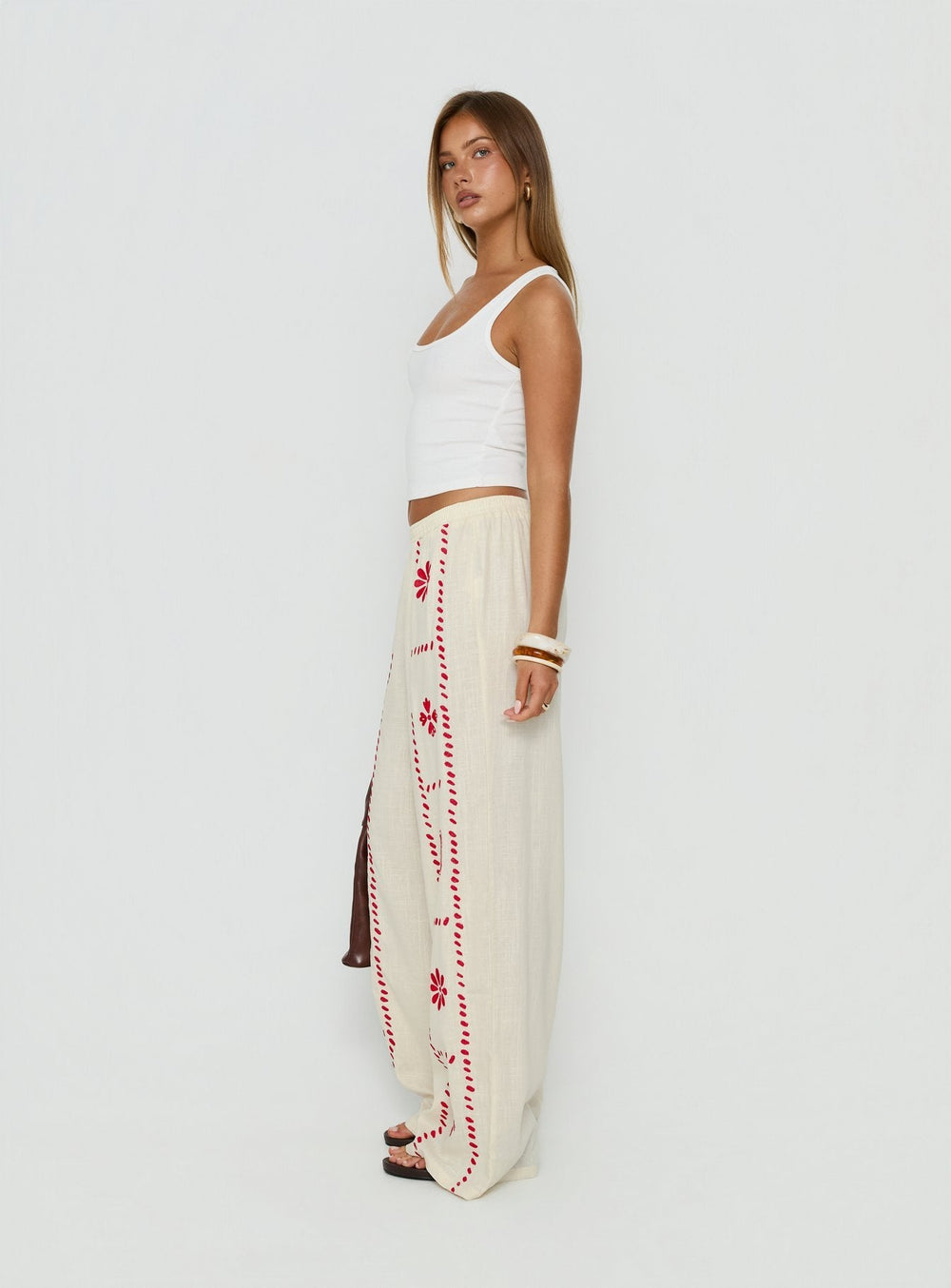 Grazia Pants Cream / Red