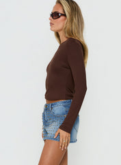 Go Girl Low Rise Studded Mini Skort Mid Blue