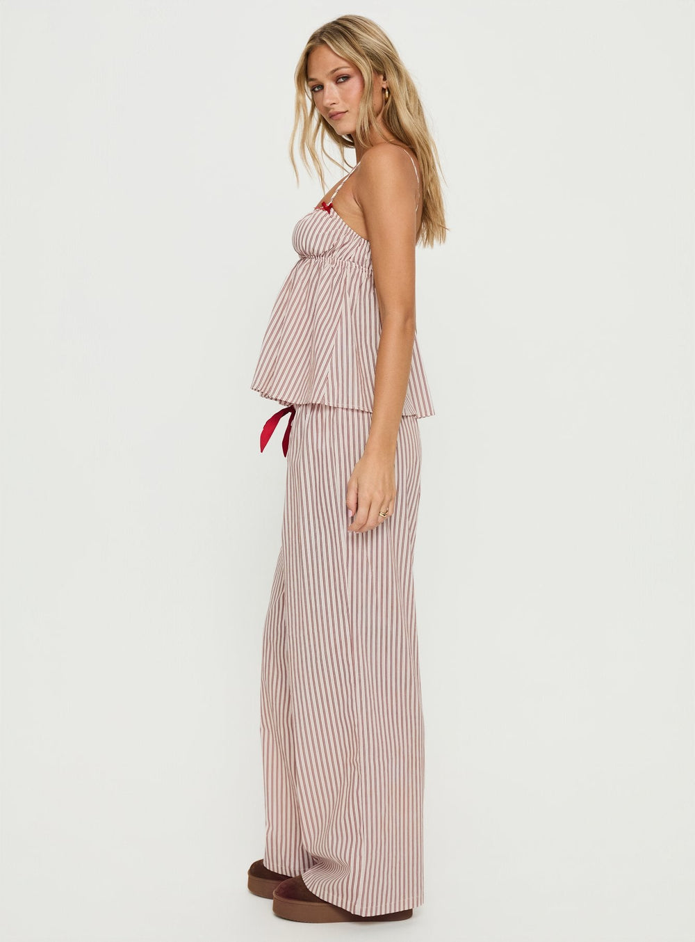 Chill Club Sleep Relaxed Pants Red / White Stripe