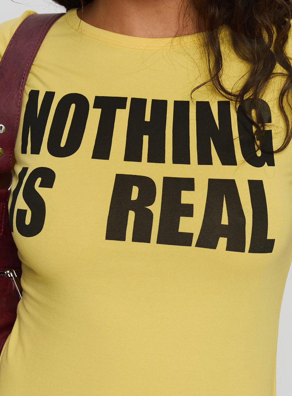 Nothing Is Real Graphic Top Yellow / Black
