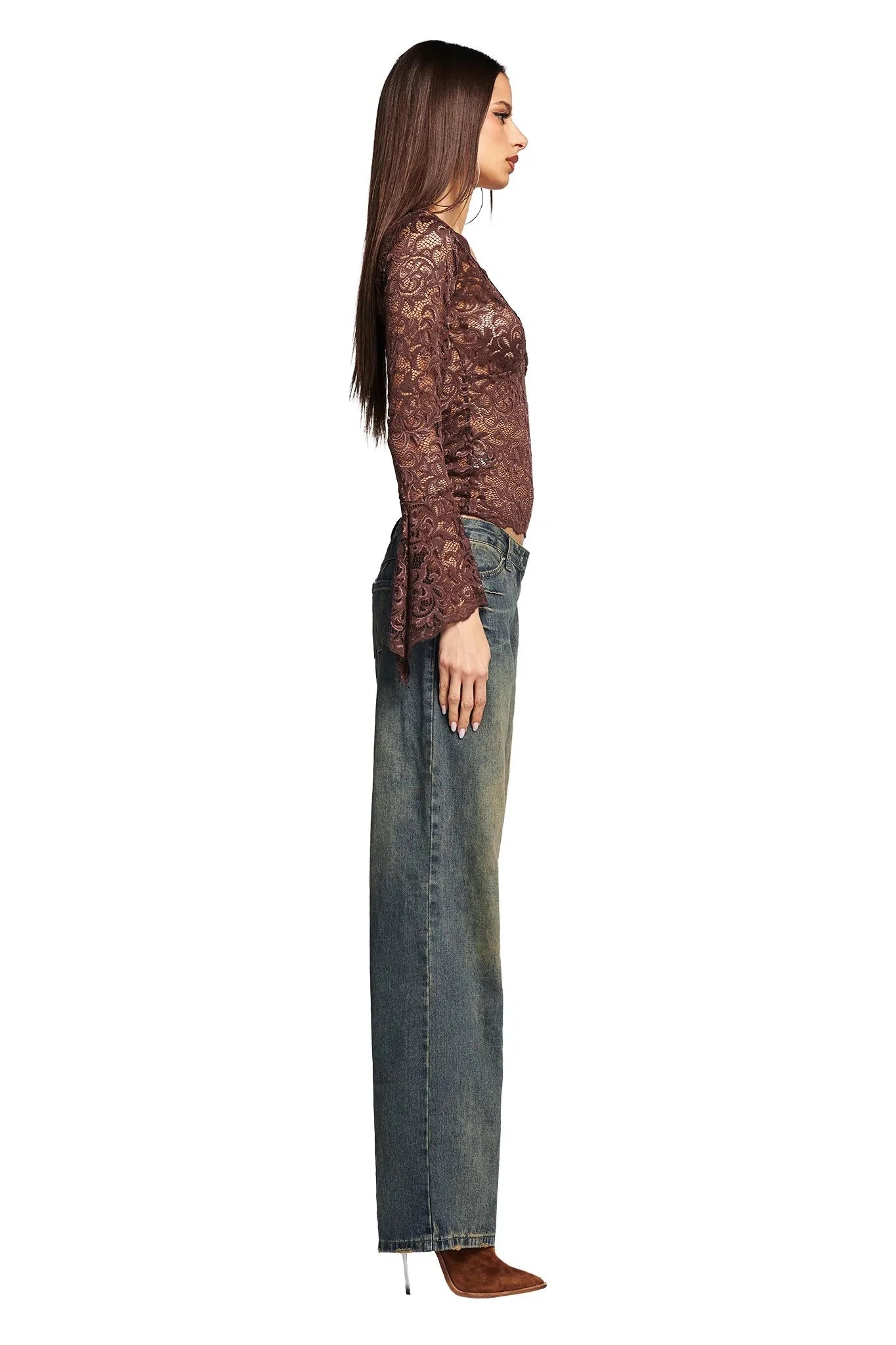 GEMMA TOP - NEUTRAL : CHOCOLATE
