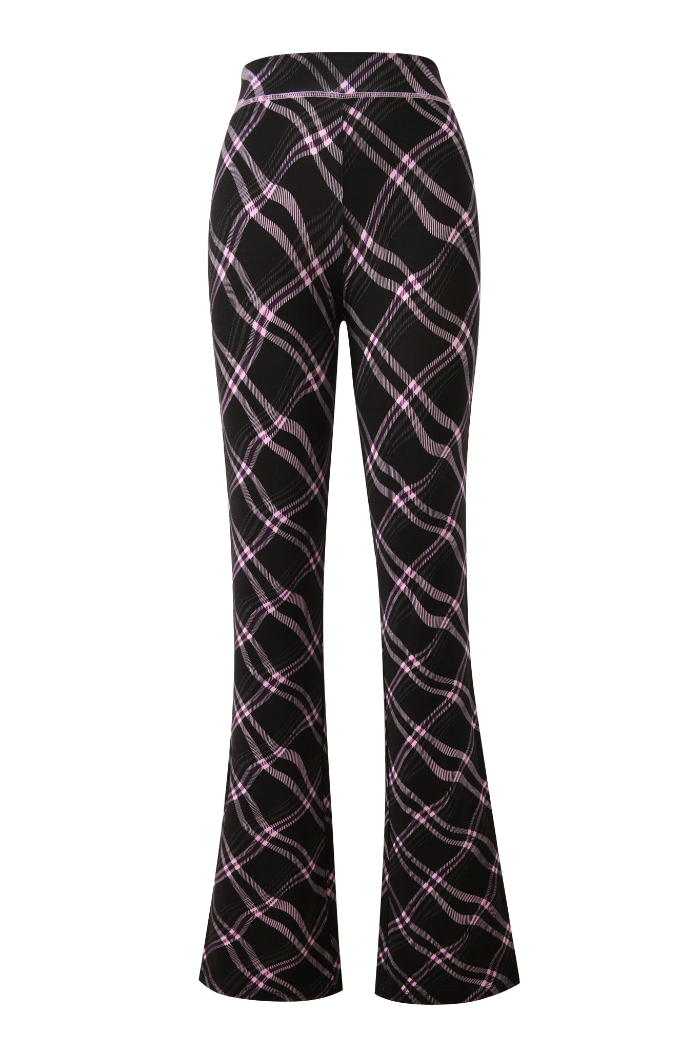 BLARE TRACKPANT - BLACK WARPED PLAID