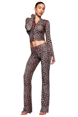BLARE TRACKPANT - DARK LEOPARD