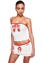 MICHELLE BOOB TUBE - WHITE