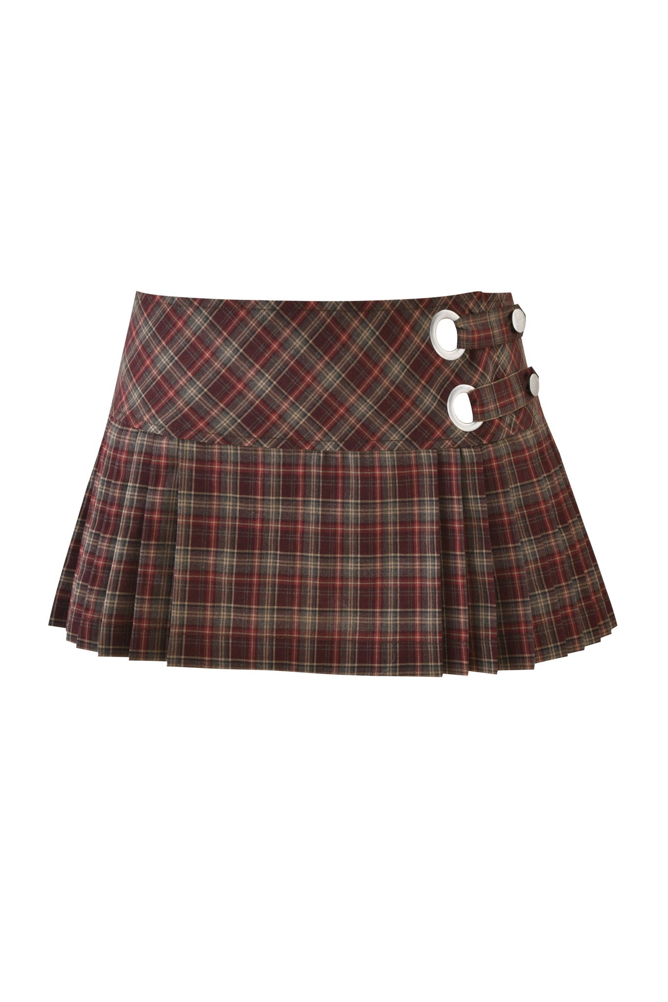 ROUX MINI SKORT - BURGUNDY PLAID