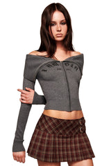 ROUX MINI SKORT - BURGUNDY PLAID