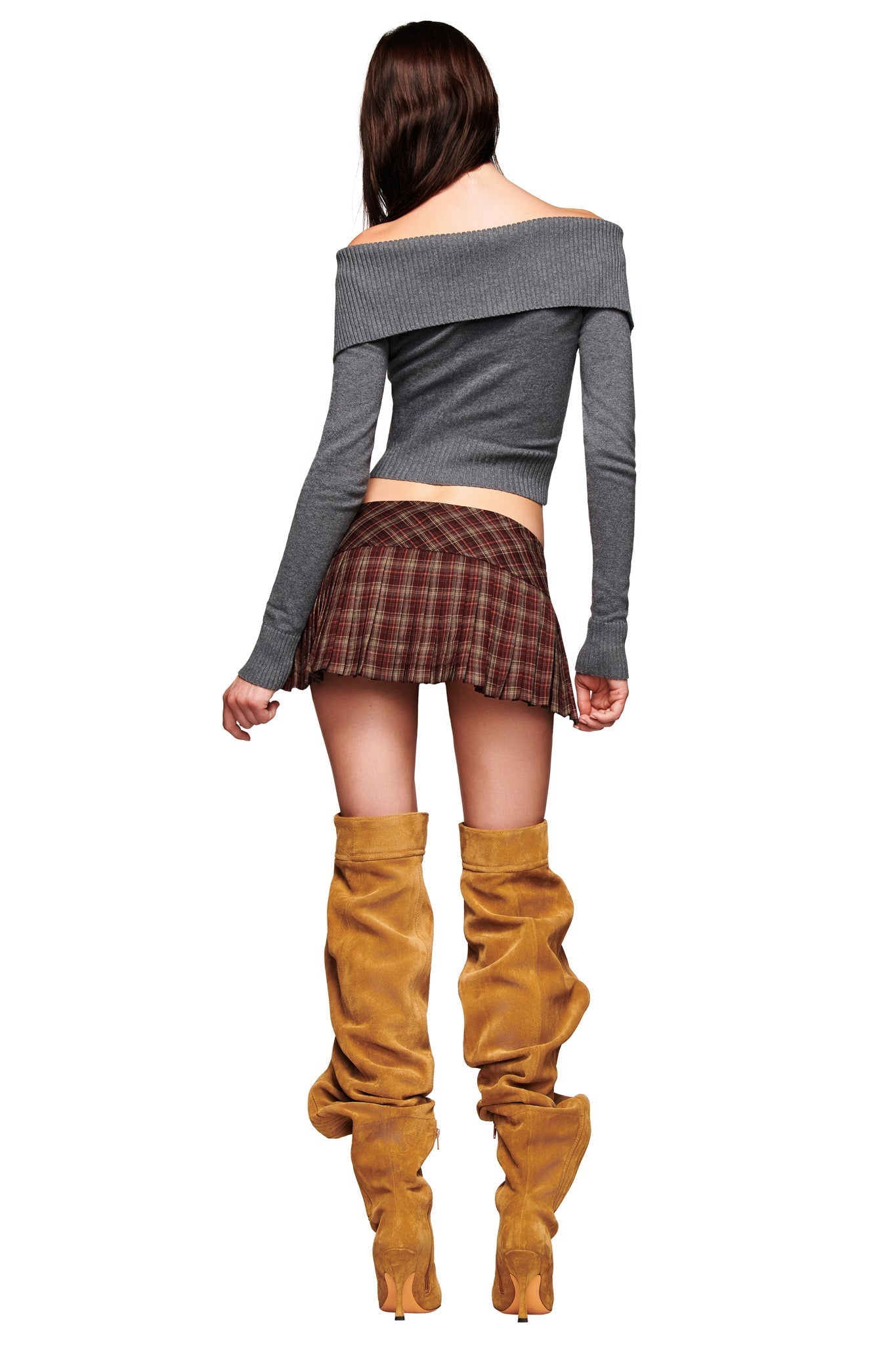 ROUX MINI SKORT - BURGUNDY PLAID