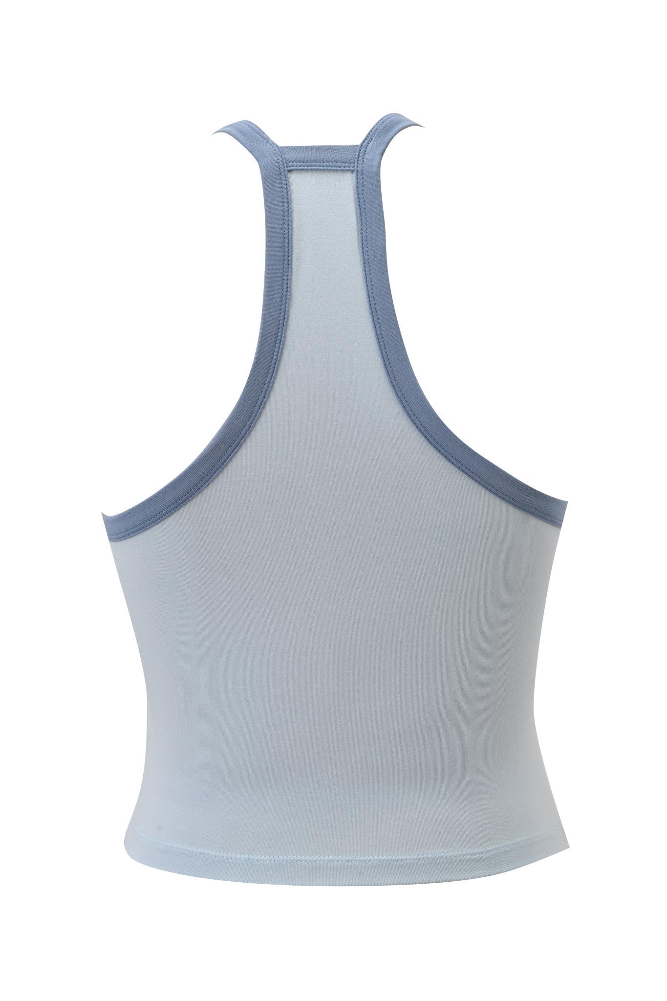 BLARE V-NECK TANK - TWO TONE POWDER BLUE