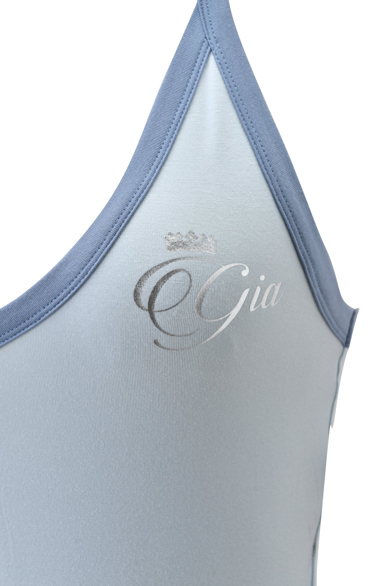 BLARE V-NECK TANK - TWO TONE POWDER BLUE