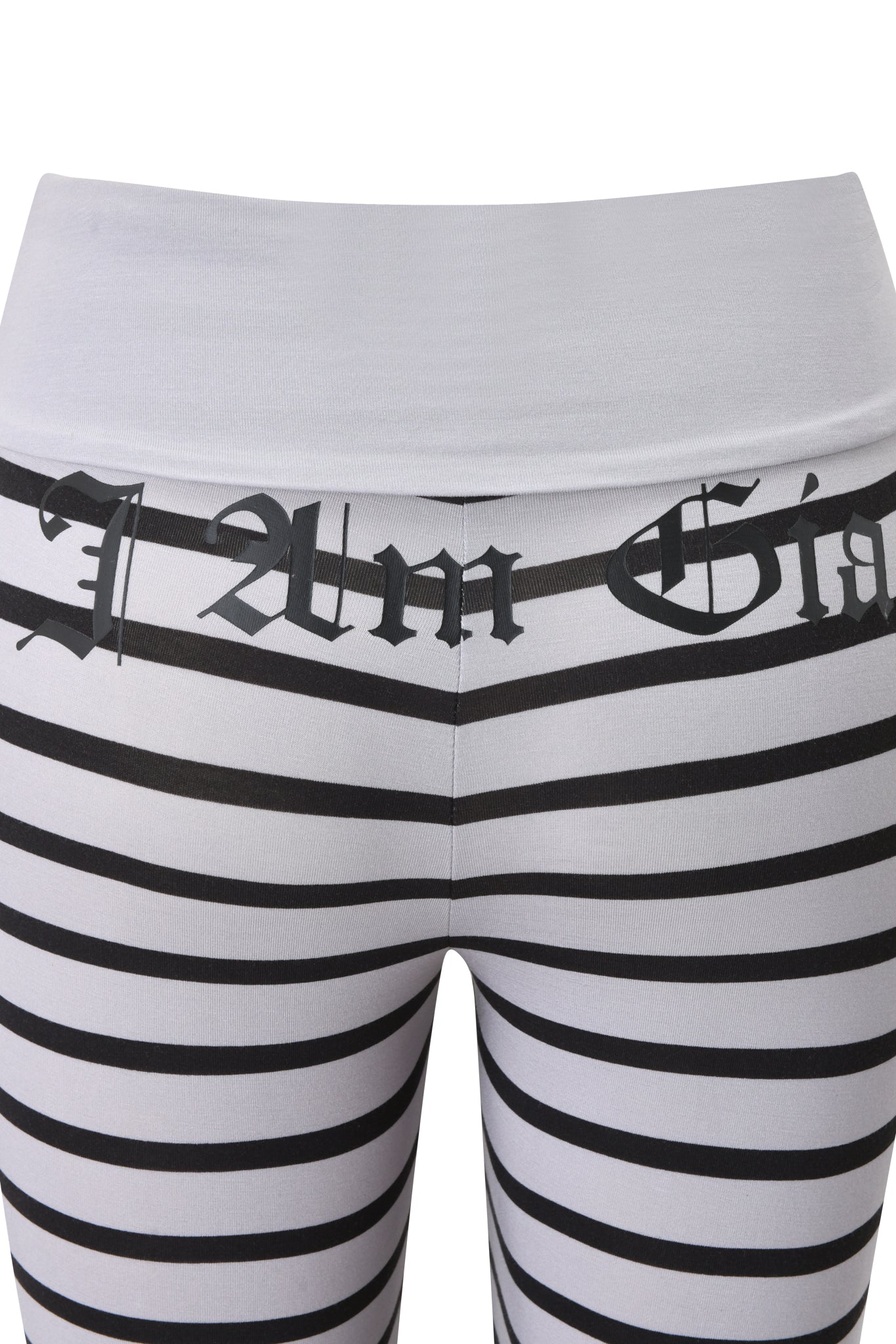 BLARE FOLDOVER TRACKPANT - GREY AND BLACK STRIPE