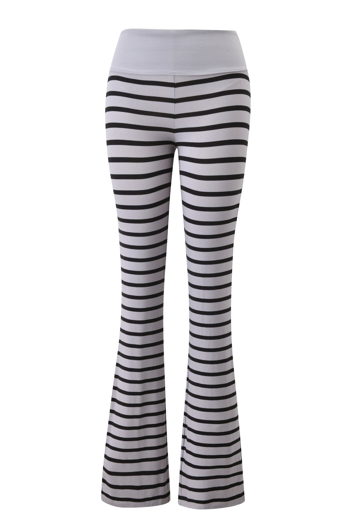 BLARE FOLDOVER TRACKPANT - GREY AND BLACK STRIPE