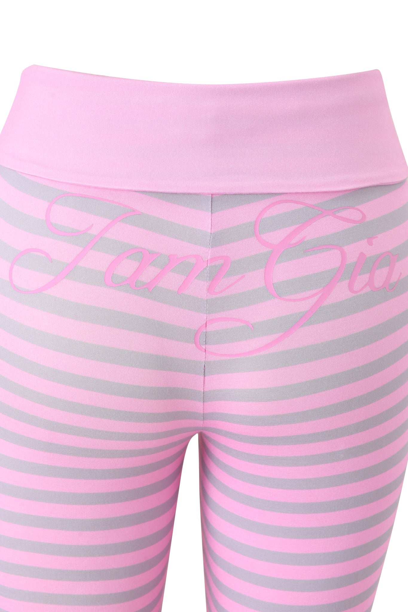 BLARE FOLDOVER TRACKPANT - LIGHT PINK STRIPE