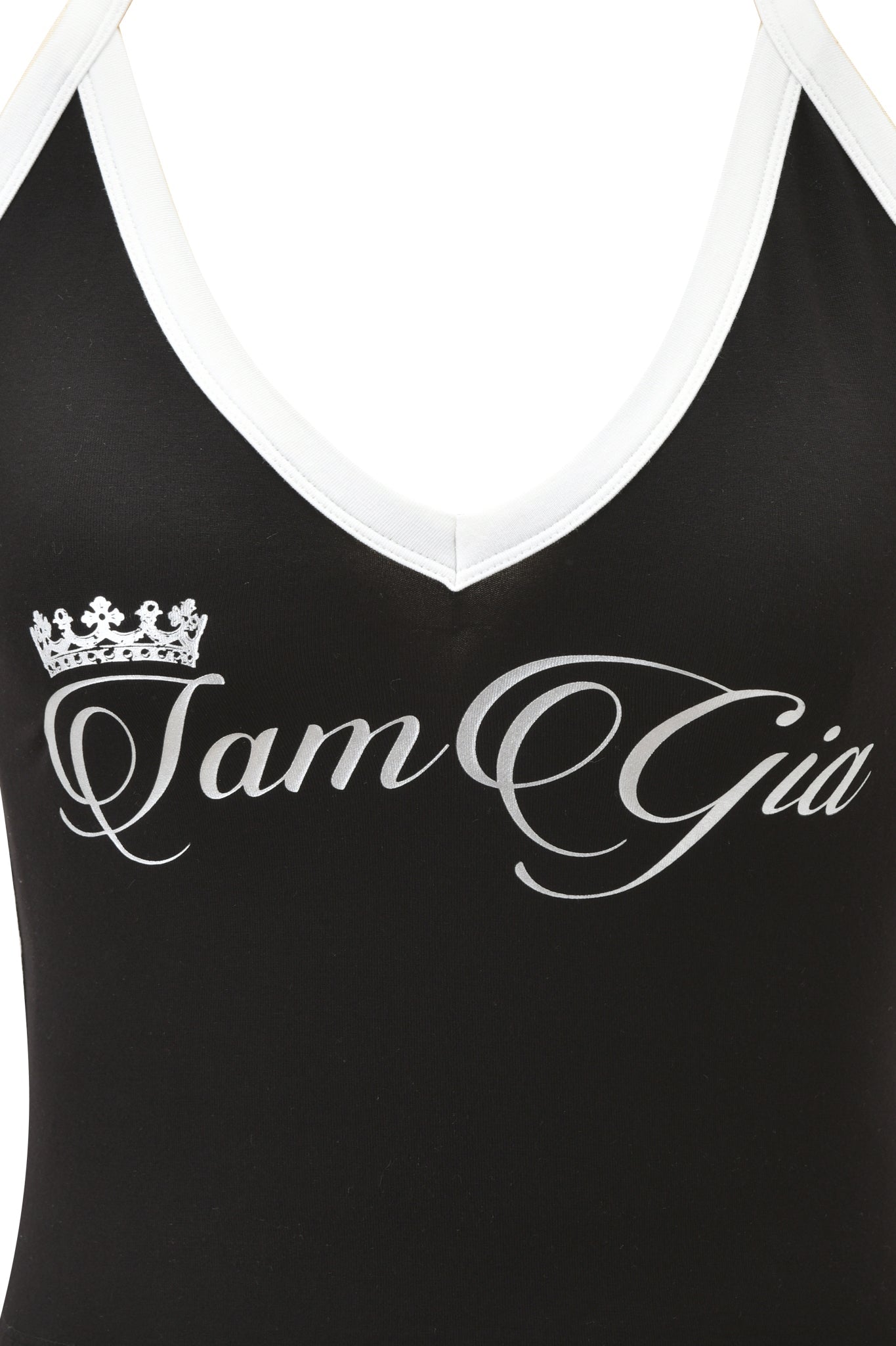 BLARE V-NECK TANK - BLACK AND WHITE