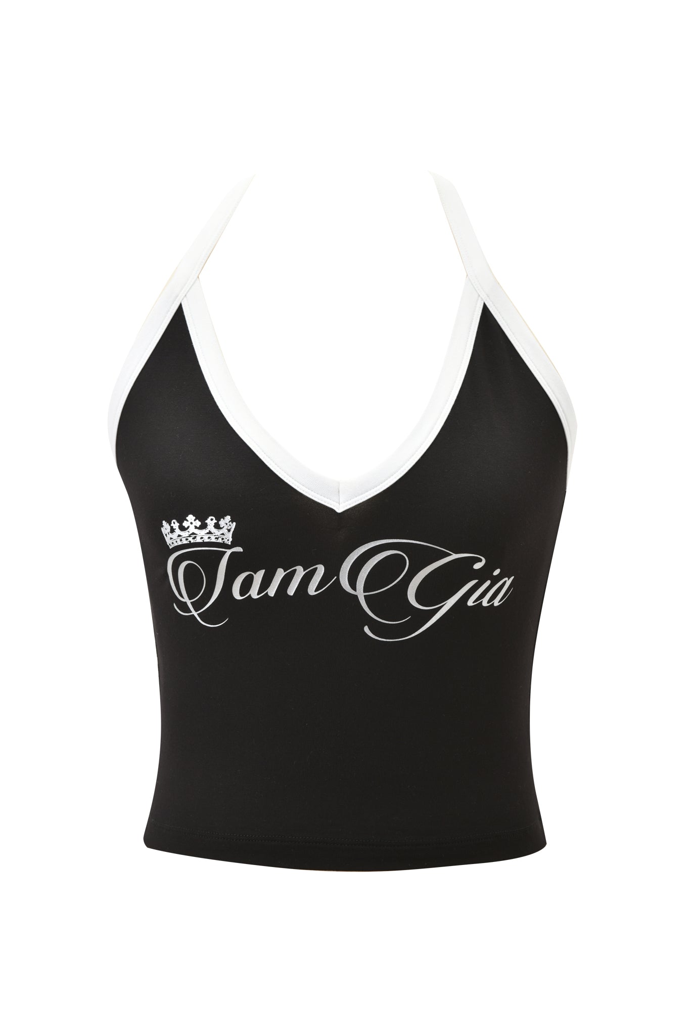 BLARE V-NECK TANK - BLACK AND WHITE