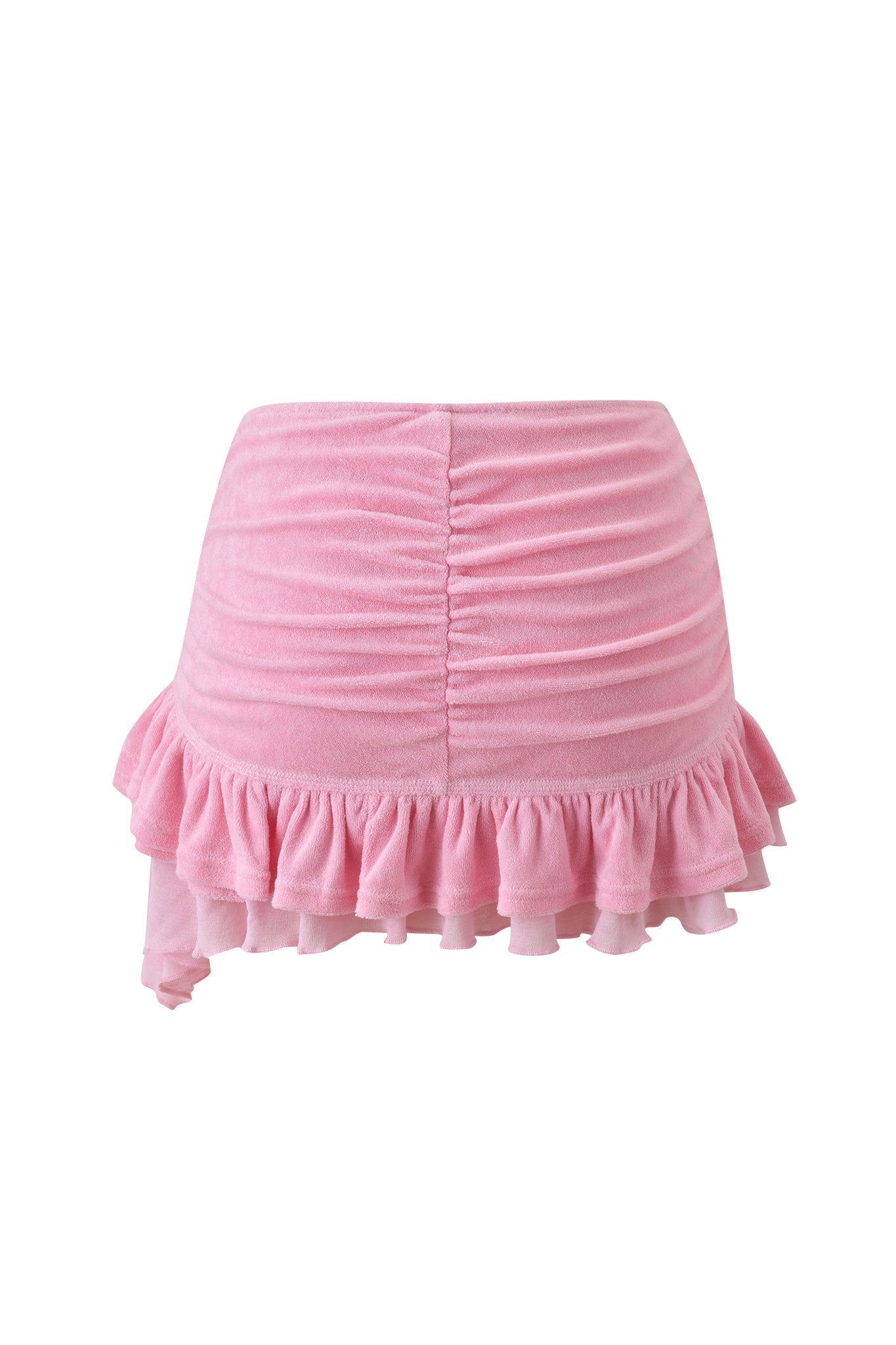 BRIELLE TERRY MINI SKIRT - PINK