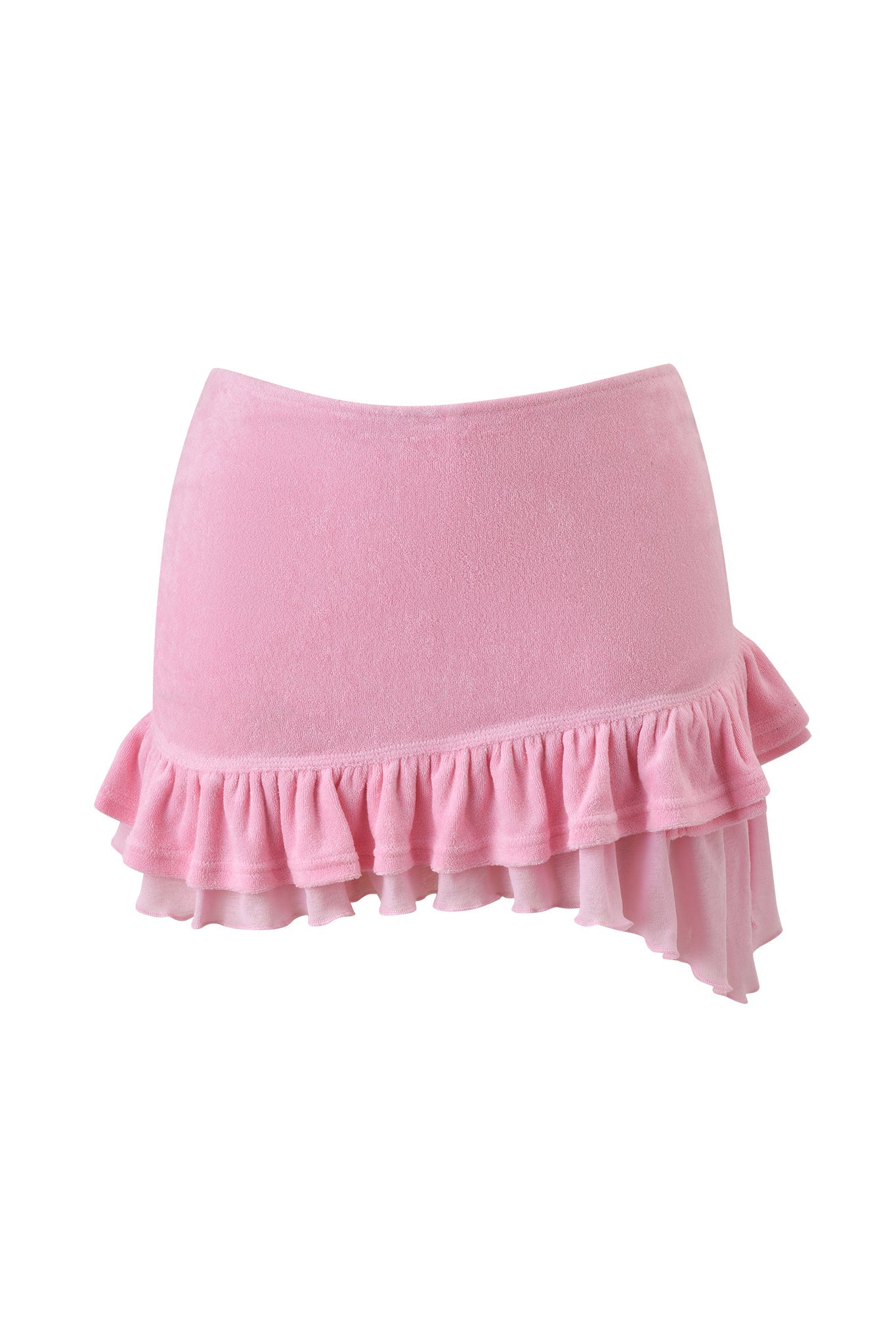 BRIELLE TERRY MINI SKIRT - PINK