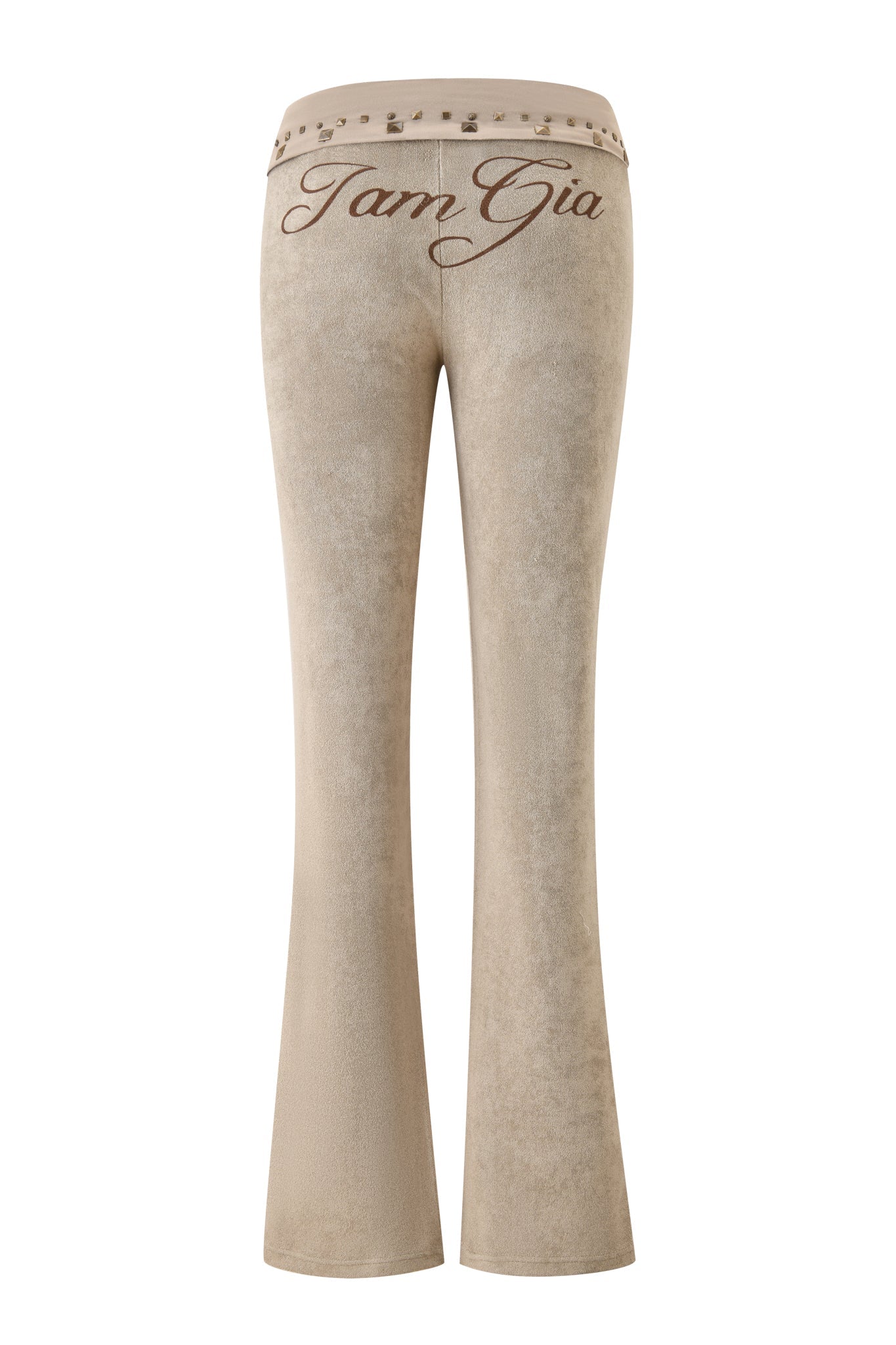 BLARE STUDDED TERRY PANT - STONE