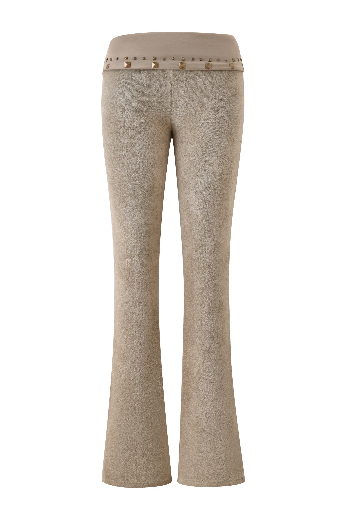 BLARE STUDDED TERRY PANT - STONE