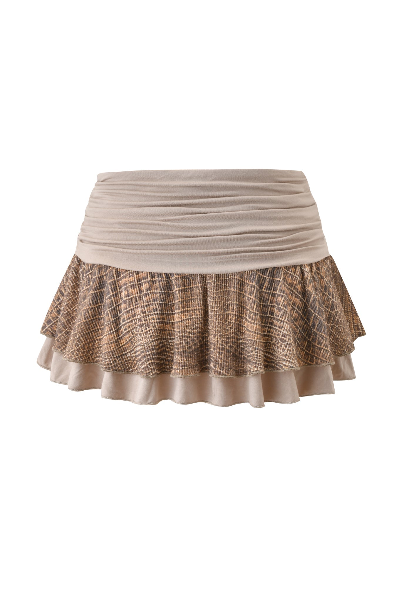 ECHO WAFFLE MINI SKIRT - REPTILIA