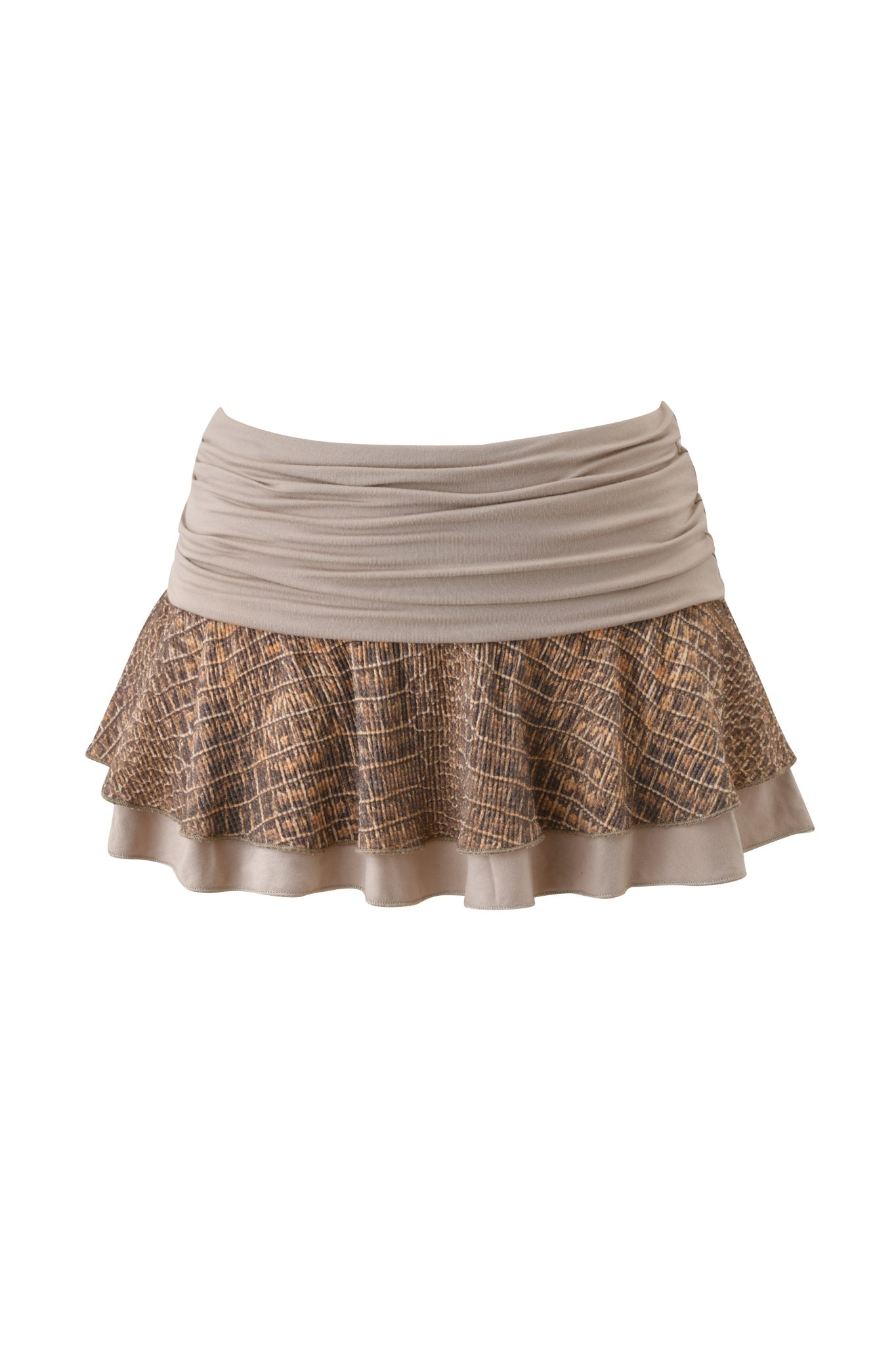 ECHO WAFFLE MINI SKIRT - REPTILIA