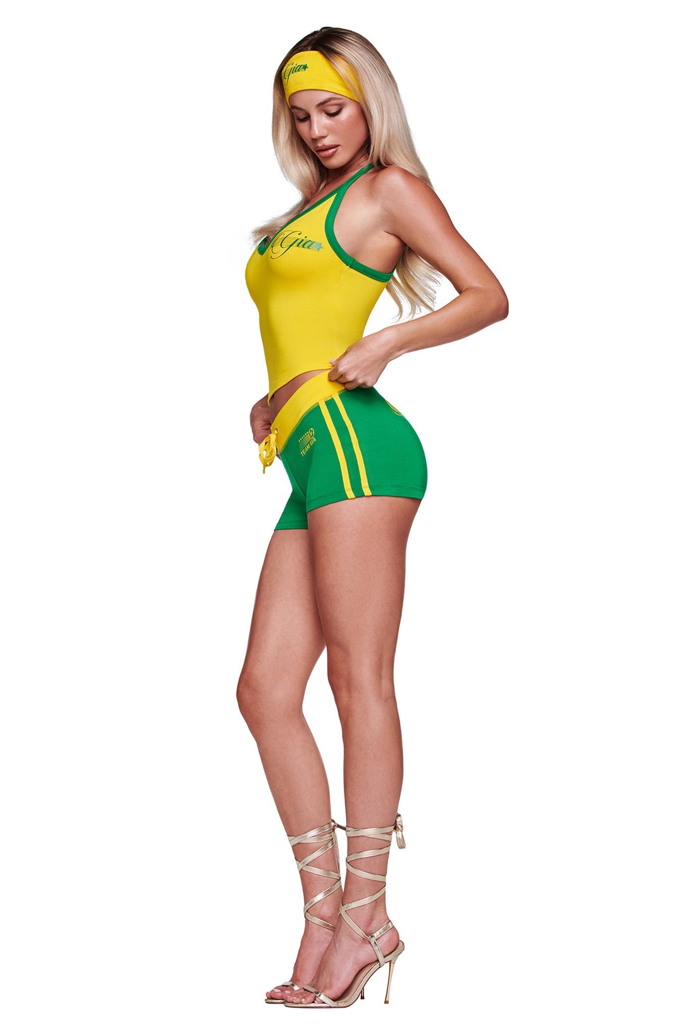 BLARE PIPING SHORT - GREEN