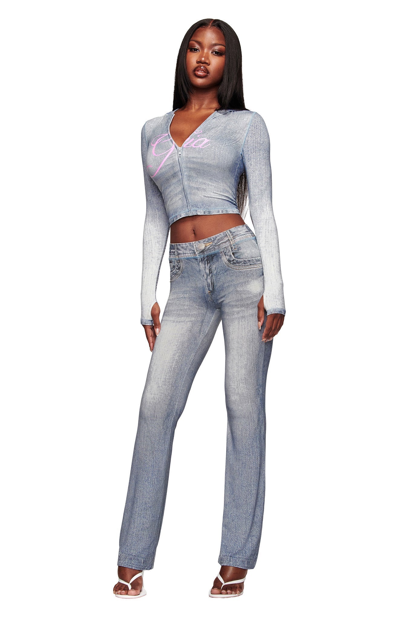 BLARE TRACKPANT - DENIM TROMPE L'OEIL