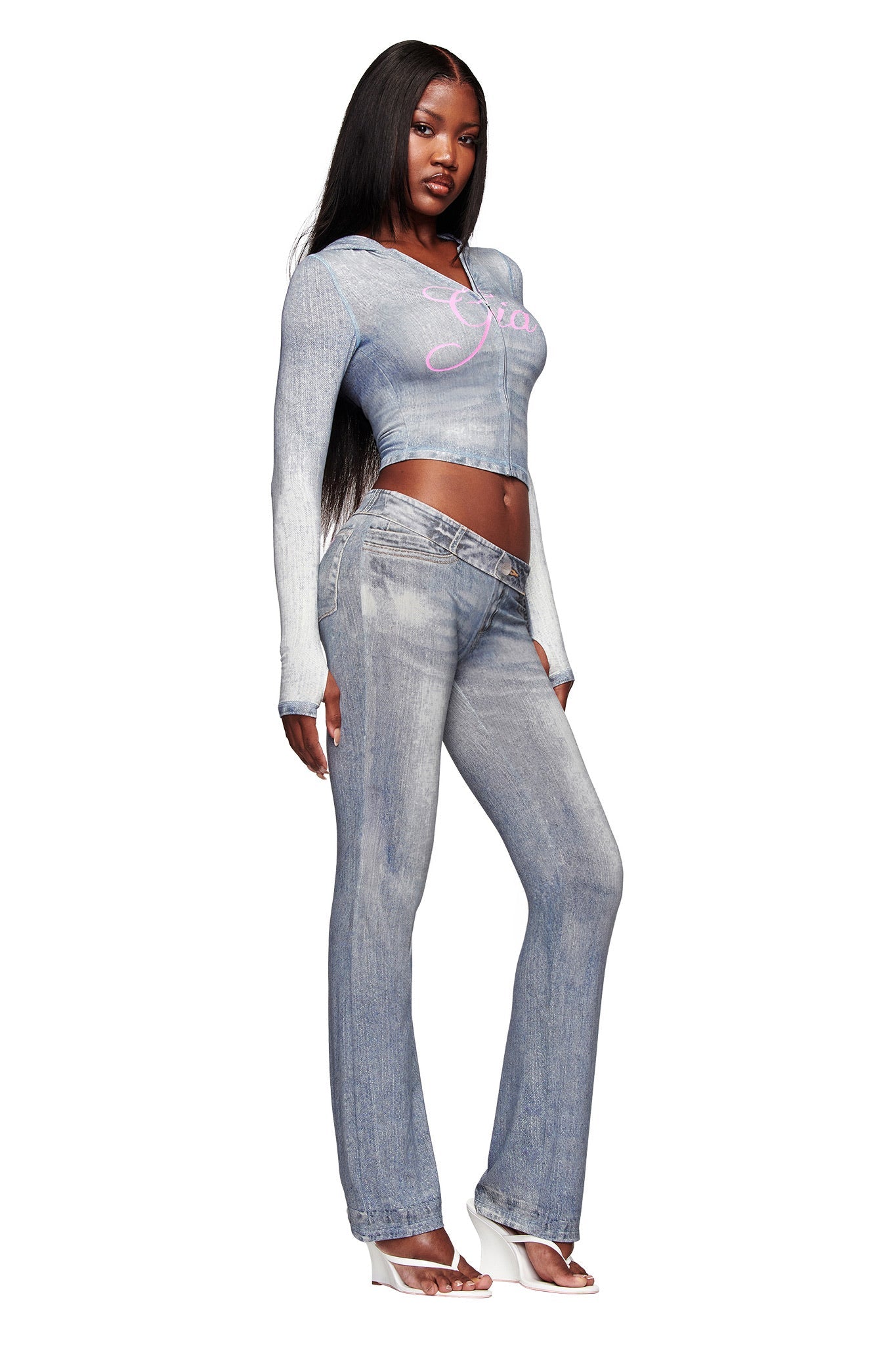 BLARE TRACKPANT - DENIM TROMPE L'OEIL