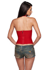 AIDEN BANDAGE TOP - RED