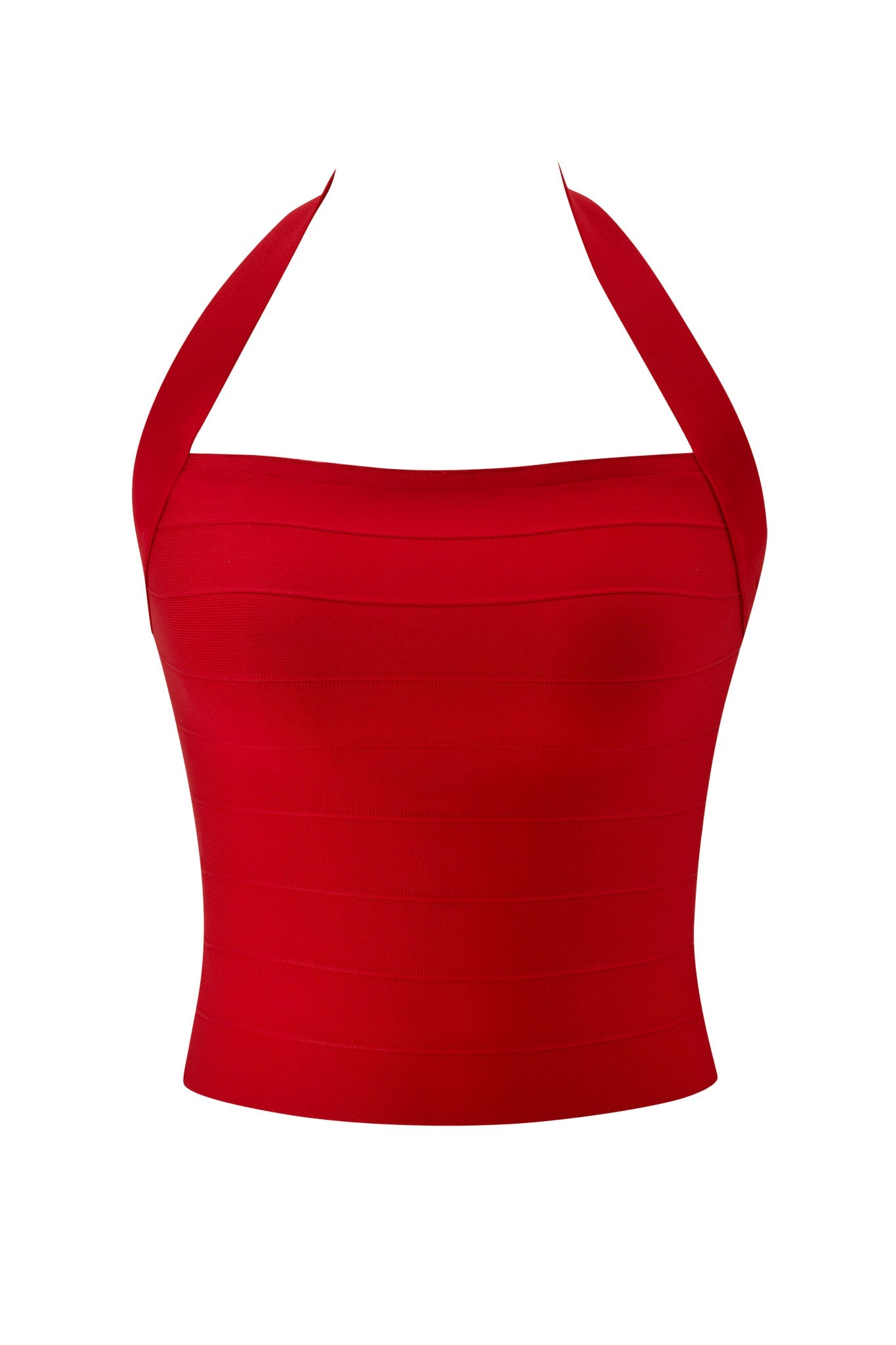 AIDEN BANDAGE TOP - RED
