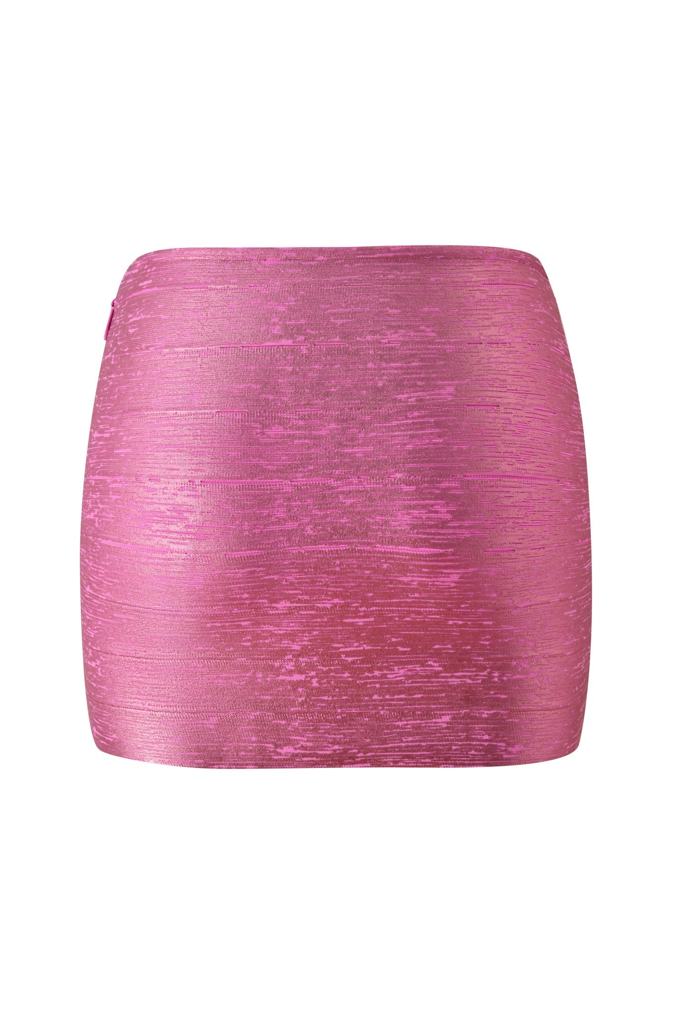 AIDEN PLATINUM BANDAGE MINI SKIRT - FUCHSIA