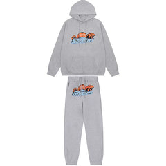 American tide trapstar blue gray tiger head gradient towel embroidered men's and female couple sweater trousers casual set (5)