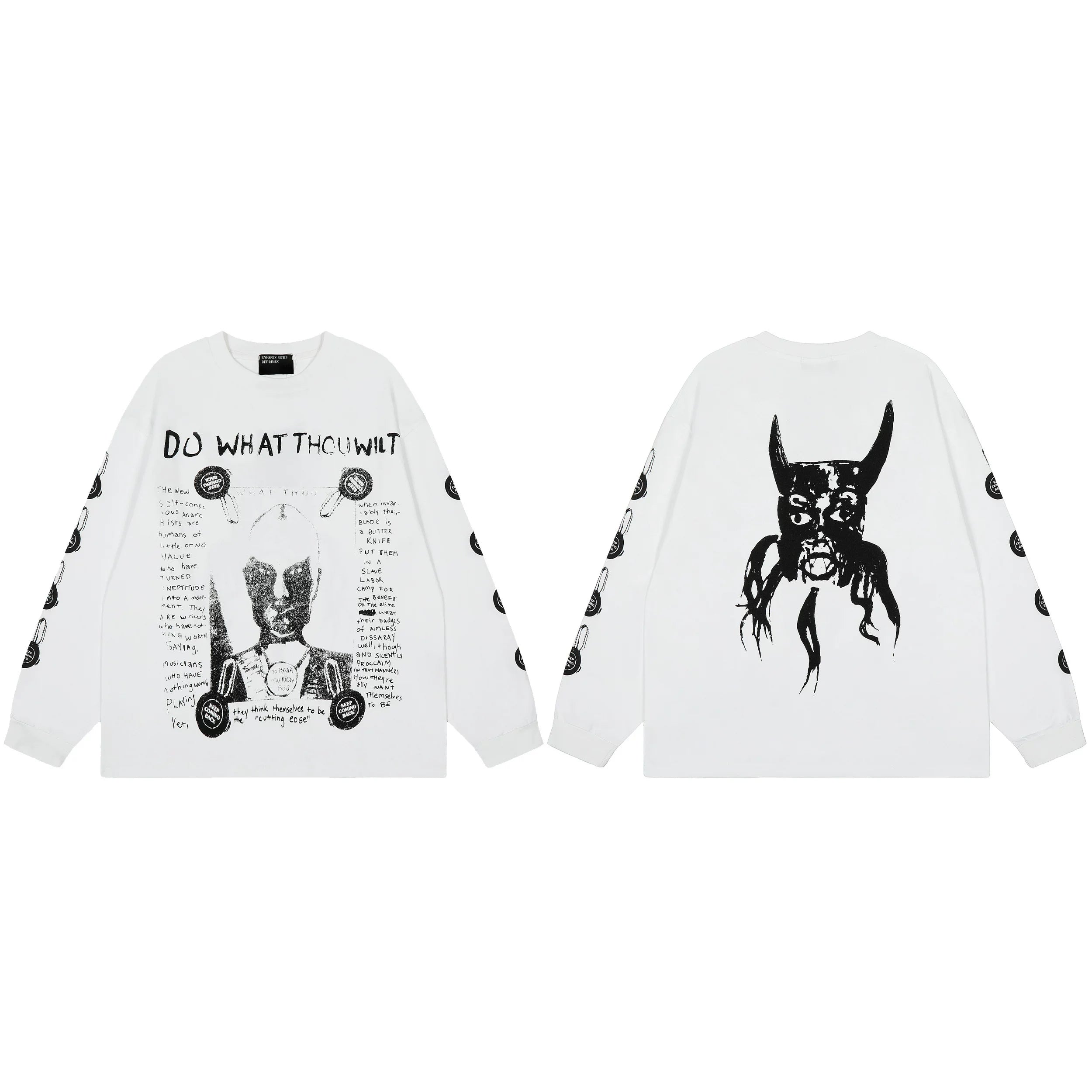 American ERD melancholy rich second-generation trendy brand cleanfit hem rolled edge long sleeved Vibe high street T-shirt couple style (10)