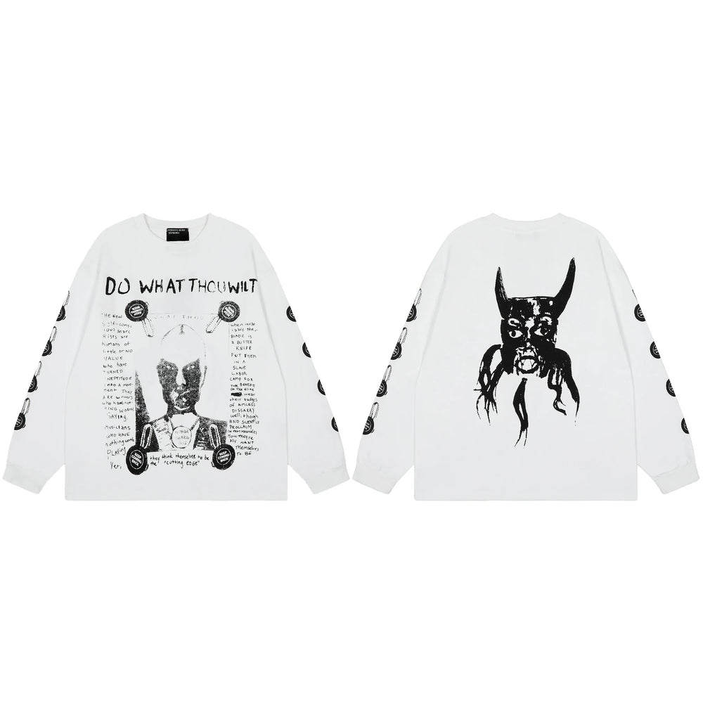 American ERD melancholy rich second-generation trendy brand cleanfit hem rolled edge long sleeved Vibe high street T-shirt couple style (10)