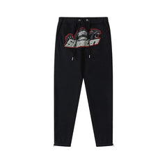 Trapstar niche trendy brand sweatshirt trousers sports leisure suit men and women couple autumn and winter plus velvet letter embroidery (25)