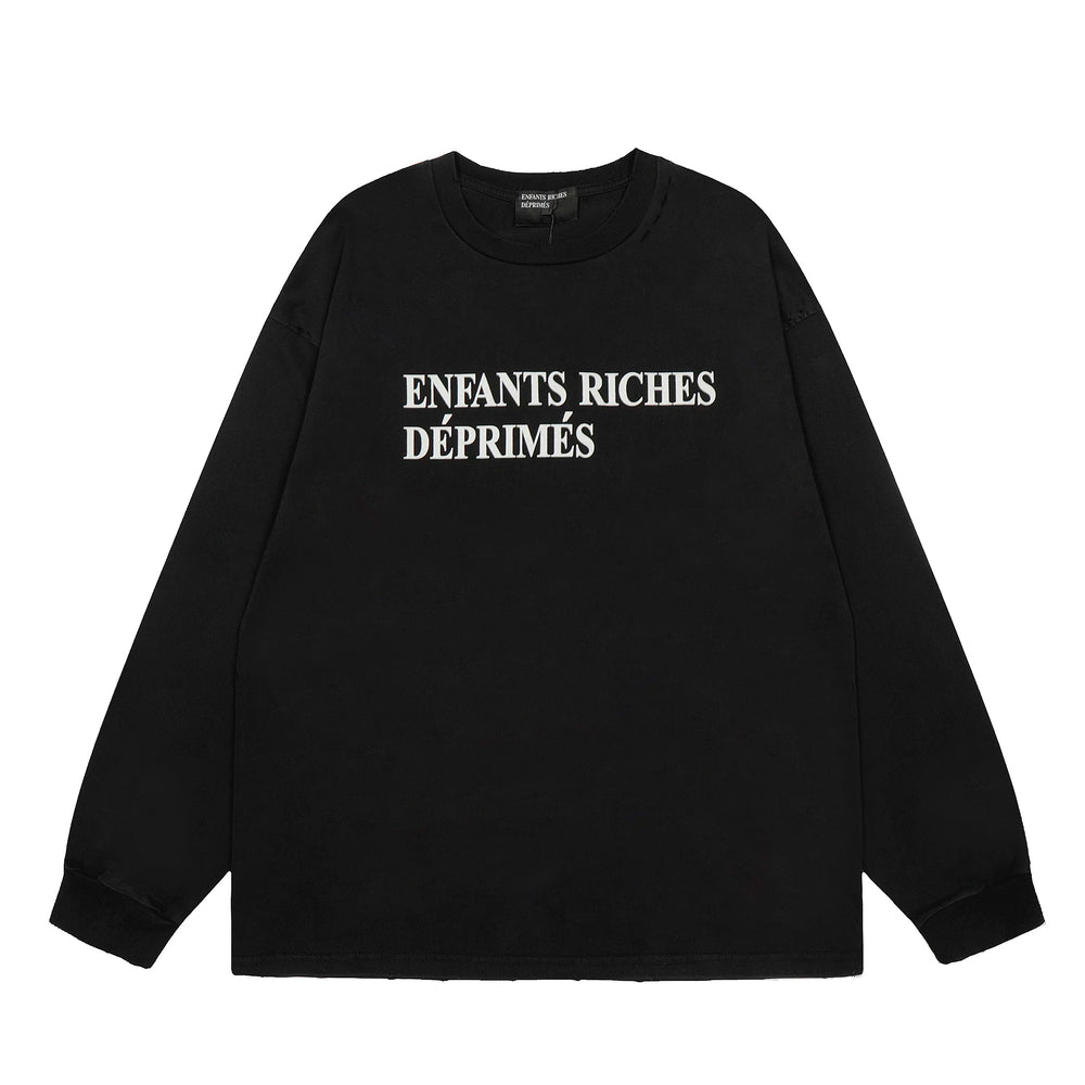 American ERD melancholy rich second-generation trendy brand cleanfit hem rolled edge long sleeved Vibe high street T-shirt couple style (12)